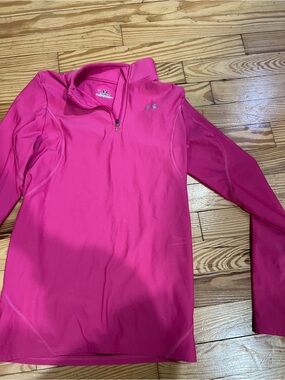 Under Armour Hot Pink Quarter-Zip Performance Top